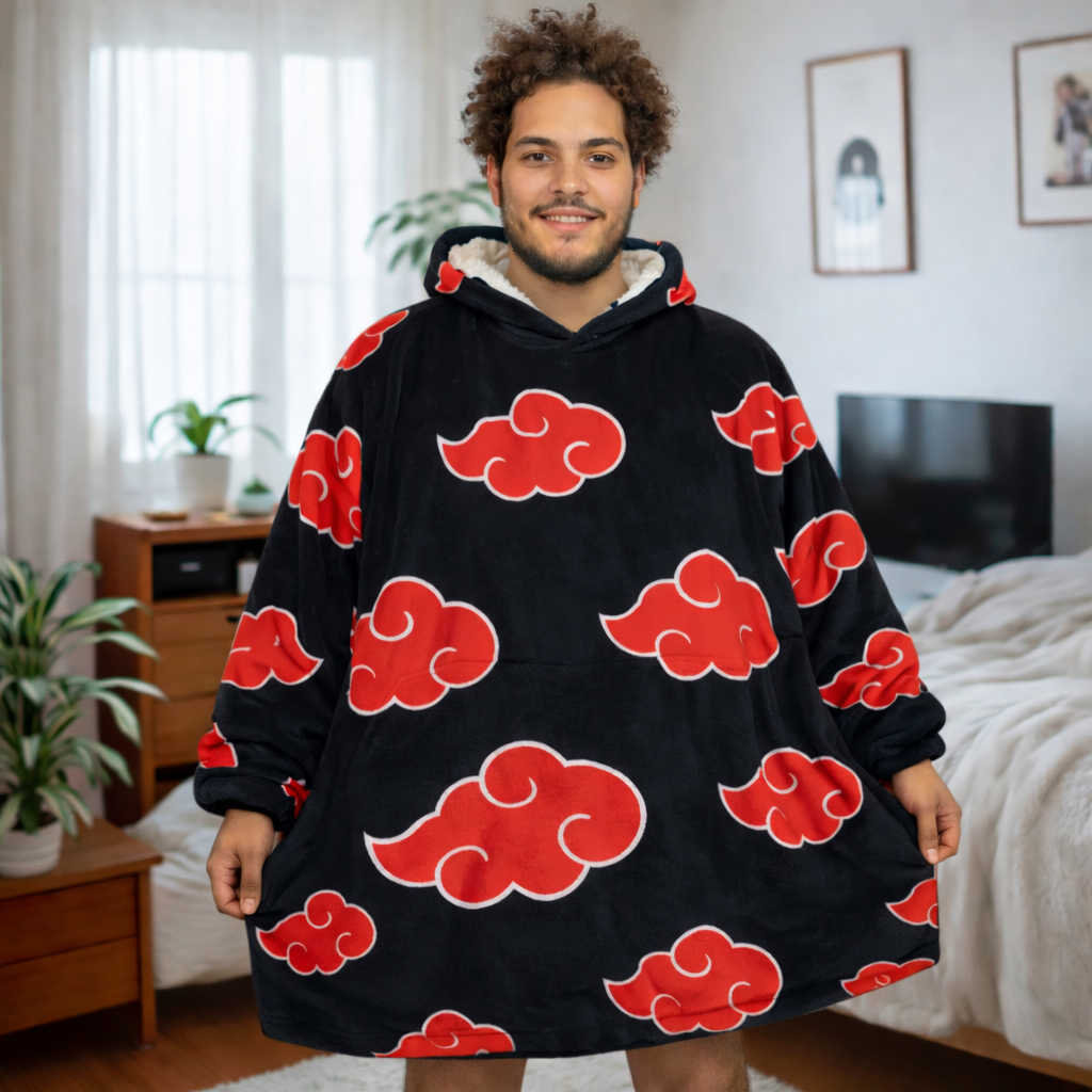 Naruto Itachi Akatsuki Blanket Hoodie Kids & Adults | OLM Toys