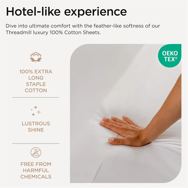 100% Egyptian Cotton Bed Sheet Set 1000TC [Queen & King]