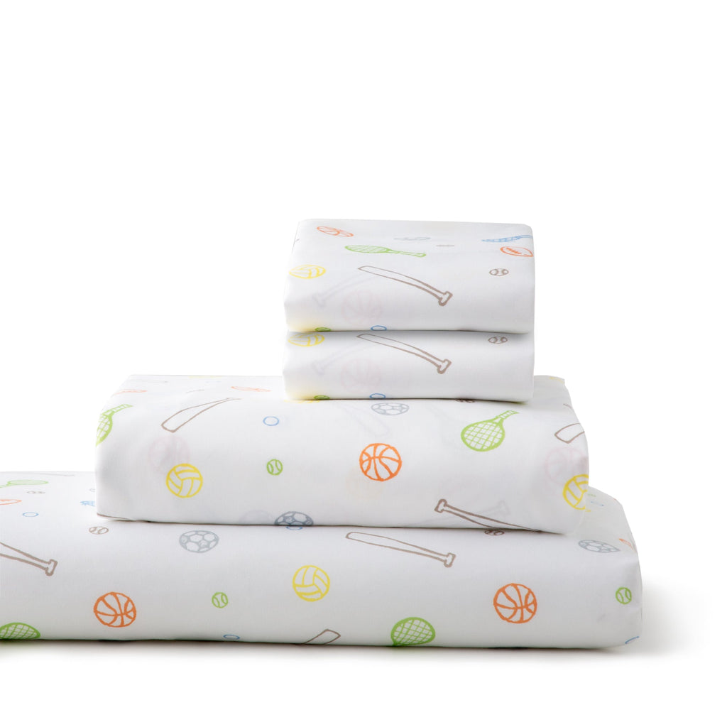 Linenspa Microfiber Twin Bed Sheet Set Sport Pattern