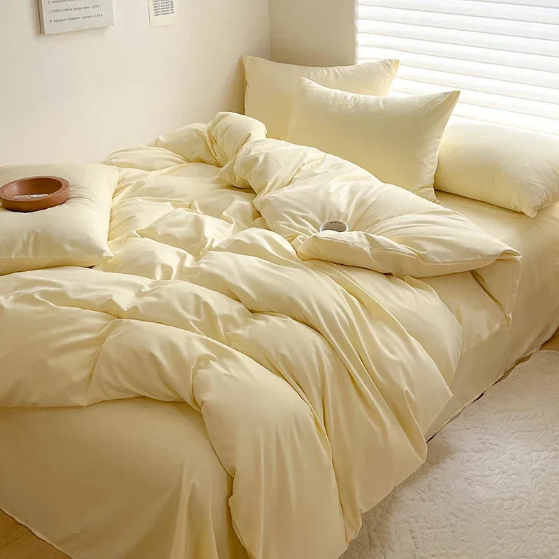 DecorBites™ Luxurious Cotton Bedding Set: Sheet, Duvet, Pillowcase