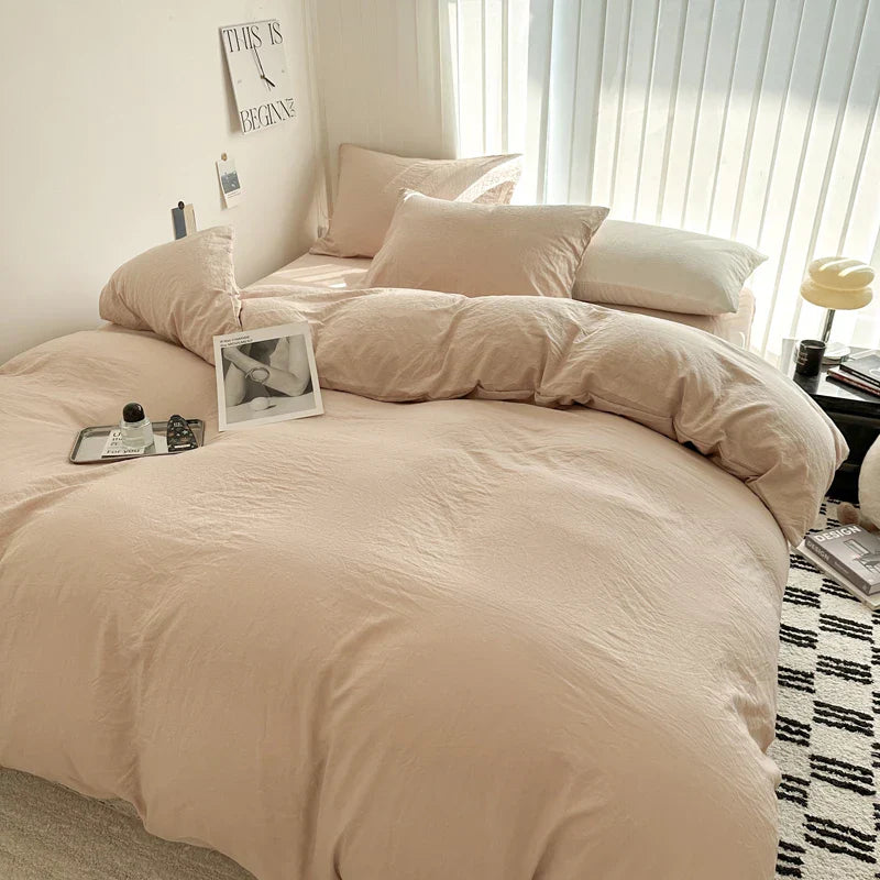 DecorBites™ Luxurious Cotton Bedding Set: Sheet, Duvet, Pillowcase