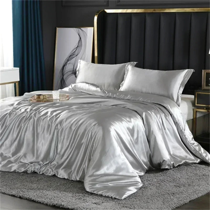 Luxury Silk Comforter Set with Sheets And Pillow Case