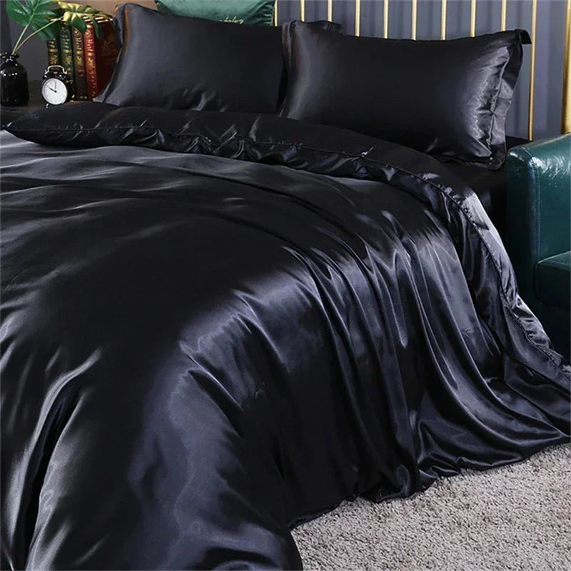 Luxury Silk Comforter Set with Sheets And Pillow Case