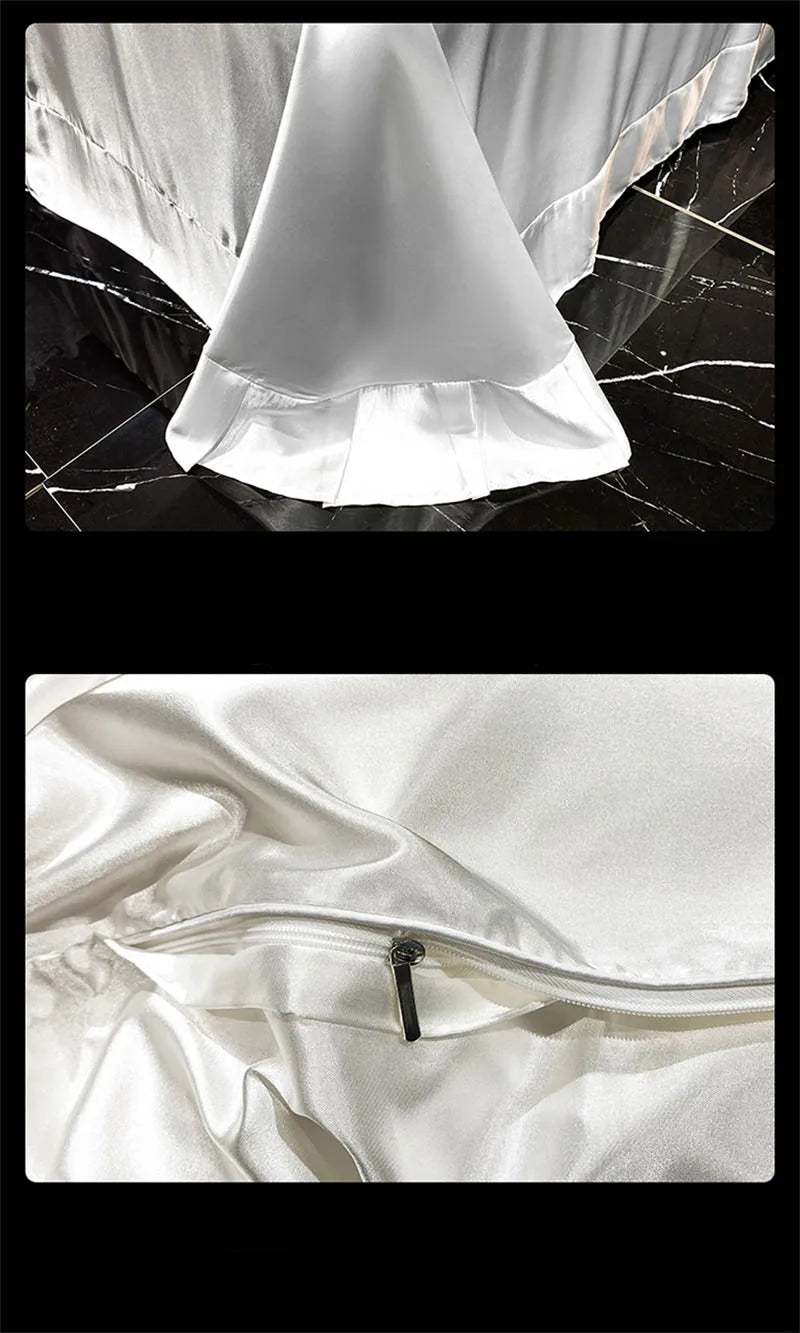 Luxury Silk Comforter Set with Sheets And Pillow Case