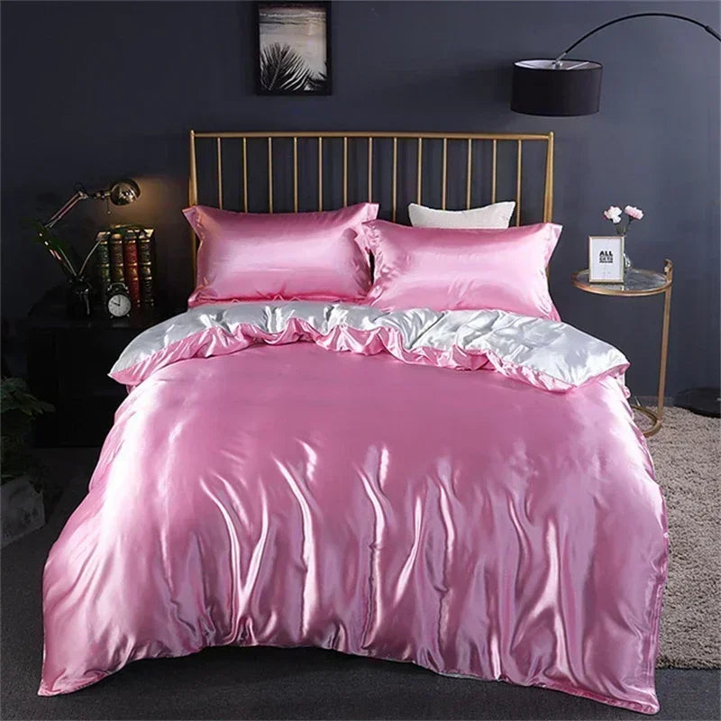Luxury Silk Comforter Set with Sheets And Pillow Case