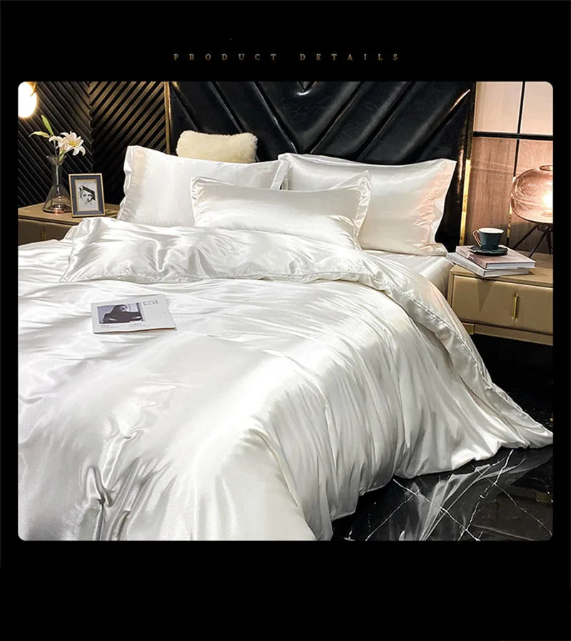 Luxury Silk Comforter Set with Sheets And Pillow Case
