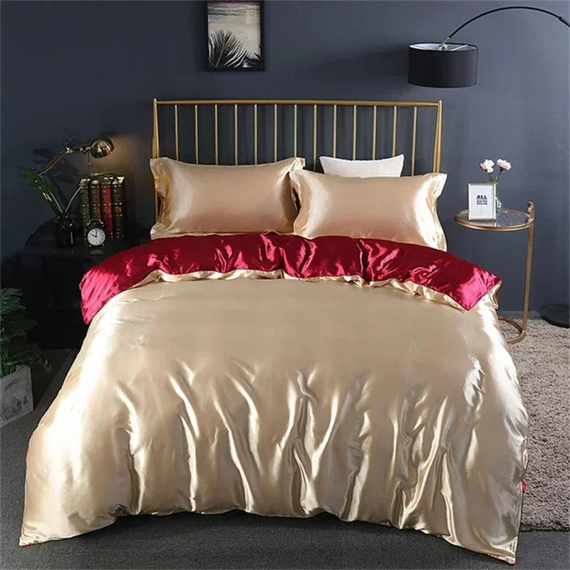 Luxury Silk Comforter Set with Sheets And Pillow Case
