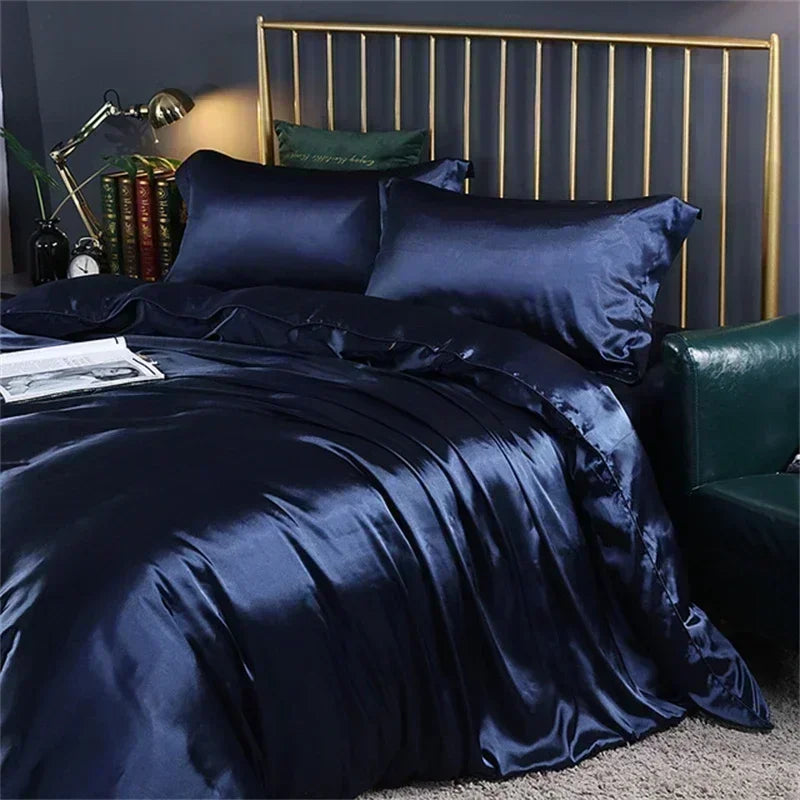 Luxury Silk Comforter Set with Sheets And Pillow Case