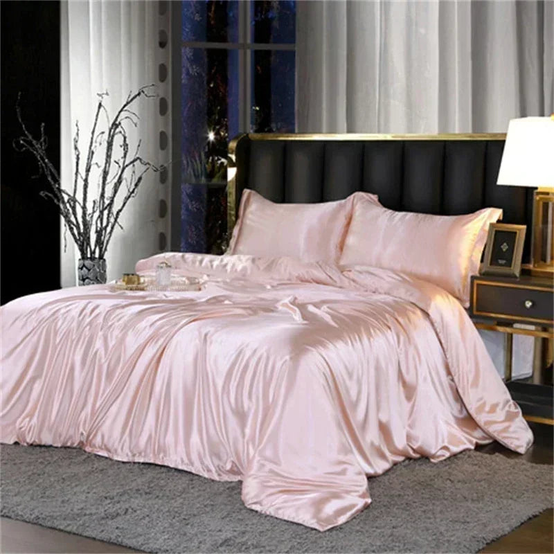 Luxury Silk Comforter Set with Sheets And Pillow Case
