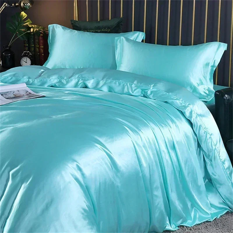 Luxury Silk Comforter Set with Sheets And Pillow Case