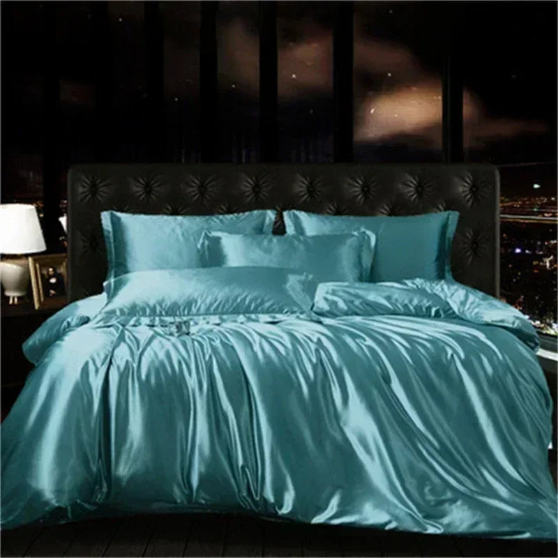 Luxury Silk Comforter Set with Sheets And Pillow Case