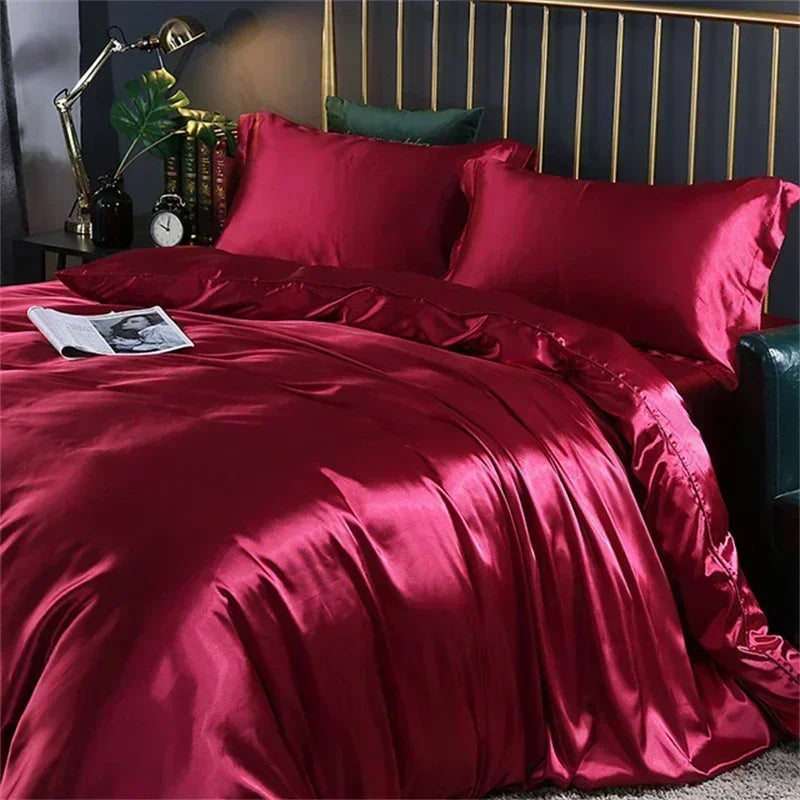 Luxury Silk Comforter Set with Sheets And Pillow Case