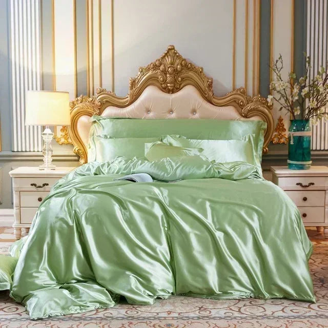 Luxury Silk Comforter Set with Sheets And Pillow Case