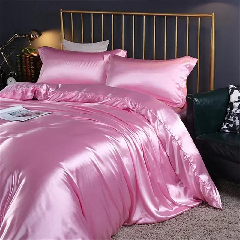 Luxury Silk Comforter Set with Sheets And Pillow Case